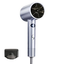 SAMSEA 파워풍량 전문가용 이온 헤어 드라이어 온도 디스플레이 1800W, 실버