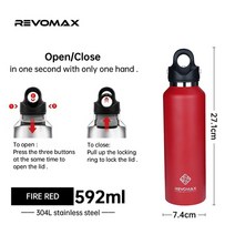 스텐 보온물병 대용량 텀블러 350 500 750 1000ml 이중 스테인레스 물병 보온병 보틀, 10.500-1000ml - Fire Red 592ml