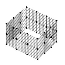 인하우스 반려동물 애견울타리 펜스 조립식 [철망 24P 커넥터 36P세트]
