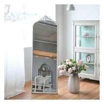 꼬떼따블 엔틱 화이트 철제 전신 거울 EM42506