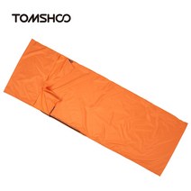 TOMSHOO 70*210CM 야외 여행 캠핑 하이킹 폴리 에스터 명주 건강한 슬리핑 백 라이너 Pillowcase 휴대용, [02] Orange