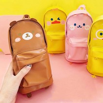 가방모양 필통 파우치 2종 대용량필통 신학기선물 가방 대용량 특이한필통 가방파우치 캐릭터필통, 곰
