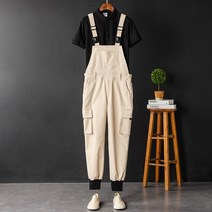 오버롤 벌룬 보이핏 워크웨어 그래피티 와이드핏 페인팅 배기핏 캠핑 빈티지 남자 멜빵 바지