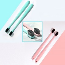 가장 부드러운 모] 코랄 헬로우 밍크 초극세모 칫솔&혀세정 2IN1 2종(색상랜덤), 1개