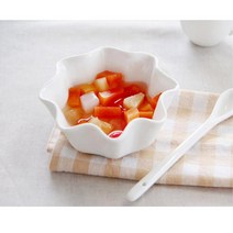 예쁜 화이트 웨이브 꽃볼 대형 화채볼 특이한답례품