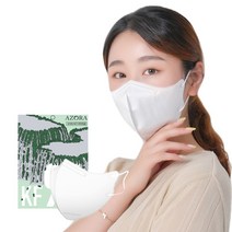 아조라 KF94 컬러마스크 중형 200매, 화이트, 5매입