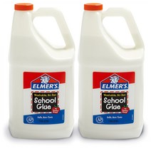 엘머스 스쿨 글루 3.78L 2팩 슬라임 화이트 Elmers Liquid School Glue Great for Making Slime White