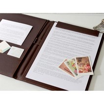 중역실 회의실 결재서류 A4 가죽 서류판 노트패드커버, 1개, 블랙