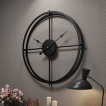 위플립 북유럽 무음 거실 인테리어 예쁜 디자인 시계, 블랙