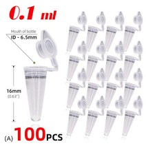 국제 관리기0.1ML-100ML 폴리 프로필렌 미세 원심 분리기 튜브 캡 보관용 투명 병 종자 액체 테스트 컨테이, 01 A-0.1ml x100pcs