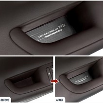 JS automotive 현대 그랜저IG 차량전용 알루미늄 도어포켓 패드 튜닝 몰딩커버 자동차 인테리어용품