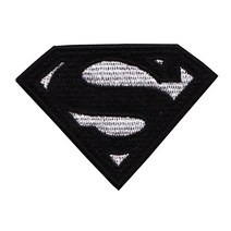 와펜 B358 - 패션 슈퍼맨 S 블랙 마크 패치