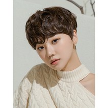 가발나라 여자 통가발 단발 숏컷 가발 홀펌, 브라운믹스, M-SIZE