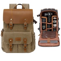 등산 DSLR 카메라 가방 백 파우치 백팩 MU2 캐논 소니 니콘 노매틱 가벼운 전문 가죽 카메라 가방, 그레이블랙