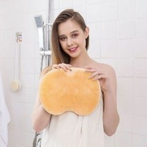 발각질제거제 세척 브러시 럽 백 빨판 브러시 욕실 실리콘 도구 서리로 덥은 마사지 미끄럼 방지 목욕 패드 세척, 주황색 게으른 유물