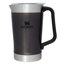 Stanley 스테이 칠 피처 세트 1.9L 단열 스테인리스 스틸 피처 및 스태킹 스틸 파인트 잔 2개 구성, Pitcher, Charcoal Glow