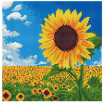 아이러브페인팅 DIY 보석십자수 캔버스형 러블리 30 x 30 cm, 해바라기 친구, 1개