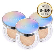 디 아트셀 오로라 진주 텐션 보습 광채 커버업 밀착쿠션 브라이트닝 이펙트 23호, 3개, 본품16g
