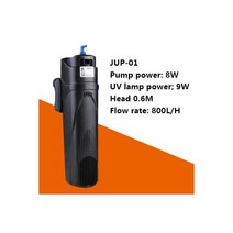 선순 JUP-01JUP-02 수족관 살균 램프 수조 내장 필터 정수기 산소 펌프 침묵, EU adapter 220V-50HZ