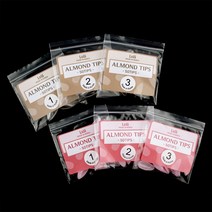 국산 연장 네일팁 아몬드 리필팁 핑크 클리어 50개입, 아몬드 핑크(50개입), 8호, 50개