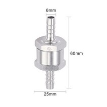 자동차 머플러 배기 튜닝 소음 Justech-1/4 인치 편도 연료 비 복귀 체크 밸브 6Mm 가솔린 및 디젤 오일