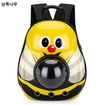 스프레이 pp 스페이스 캣 가방 애완동물 외출 고양이 가방 백팩 휴대용 쾌적 통풍 양 어깨 5면 용품, 노랑벌