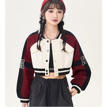 CUTE QUEEN세 가지 컬러 봄 야구 점퍼 쇼트