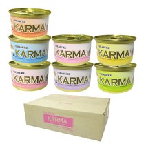 카르마 고양이 간식캔 80g 24개 1박스, 가다랑어+라이스