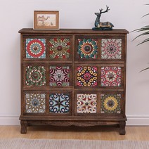 나비장 오리엔탈 수납장 복고풍 인테리어 오동나무, 61X30X120 그레이 12칸세로