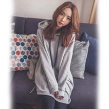 여자 따뜻한 기모 소재 루즈핏 후드 롱 티 셔츠 MU3 맨투맨 레이스나시 형광 스퀘어넥 여성 봄 긴팔