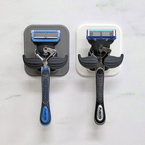 실리바스 수염면도기걸이1P 욕실정리 꽂이 홀더 거치대 거꾸로 공중부양 실리콘, 그레이