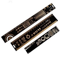 다기능 PCB 측정 눈금자 하드웨어 설계도구 공구 침금공예 양각기, 15cm, 1개