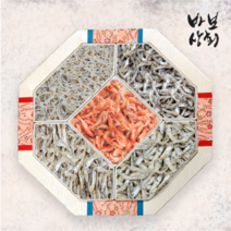 팔가지함 꽃새우 5종 선물세트 (대멸치 중멸치 소멸치 세멸치 꽃새우) 고급포자기 포장, 1박스