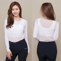 제이투제이 여름골프웨어 여성 냉감 백메쉬 이너티셔츠 빅사이즈 국내생산