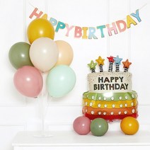 제이벌룬 풍선 스텐드 생일파티 세트, 스타 생일케익