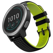 MYSNBKN Compatible with Garmin Vivoactive 4 Band 22mm Soft Silicone Watch for Active/ Galaxy 46 mm/G, Black Lime