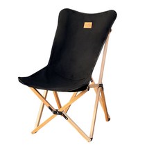 캠차 감성캠핑 우드 릴렉스 체어, 대형, 블랙