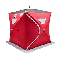 GYMAX 팝업 얼음 낚시 쉼터 휴대용 가방 포함 방수 방풍 아이스 텐트 지퍼 도어 앵커 야외용, 2 Person