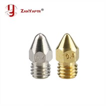 ZANYAPTR 10pcs Zortrax M200 노즐 0.3 / 0.4 0.5/0.6mm 황동/스테인레스 스틸 보어 3.5mm 나사산 M6 프린, 06 Stnless steel 0.4