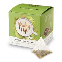 핑크y Up 말차 아이스크림 통잎 피라미드 티 봉지 1회 제공량당 카페인 30mg GMO 프리 글루텐 코셔 성 티백 15개