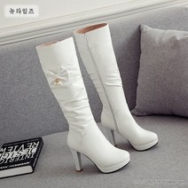 리본 큐티 가보시 롱 부츠힐