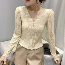 반짝이가디건 화려한 가을 캐주얼 봄 슬림 루즈핏
