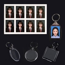 아크릴 포카홀더 증사 홀더 사진 키링 만들기 부자재, 2아크릴홀더-물결사각