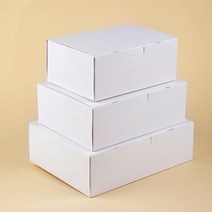 팩맨 원터치상자 10개 선물상자 포장용품 쿠키 케이크 마카롱 베이킹 답례품, 10매, 화이트 (대)