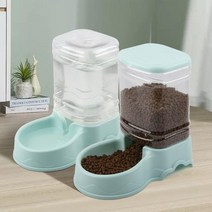 3.5L 자동 애완 피더 Wate 식품 디스펜서 소형 고양이 개 마시는 술꾼 접시 Small Medium Dog, 01 Blue Water Feeder