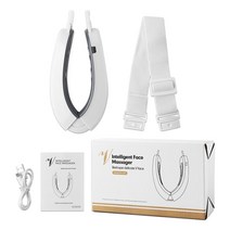 충전식 얼굴 리프트 슬리밍 기계 마사지 기계 장치 V 라인 모양 미세 전류 슬림한 피부 탄력, White with Box, 01 White with Box