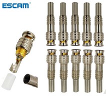 [해외] CCTV 카메라 시스템에 한 10PCS JRB25 남성 솔더리스 BNC 커넥터, 5 Pieces