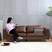 카이 가죽 3인용 북유럽 스타일 소파, B