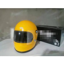 풀페이스 클래식바이크 헬멧 티티앤코 베이비 스타 소두핏 레고 빈티지, 노란 바탕에 검은 줄무늬(웃음 없는 얼굴)