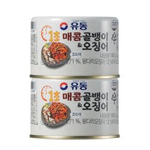 유동 1초 매콤 골뱅이 오징어, 140g, 2개